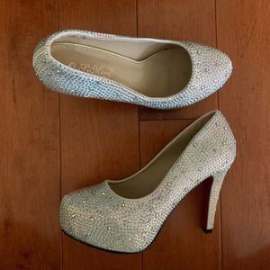Rhinestone Platform Pumps